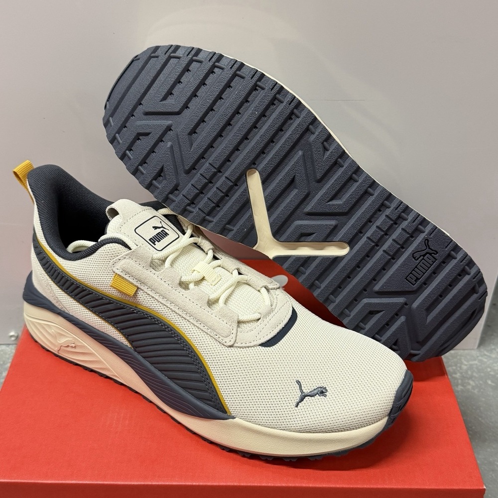 PUMA Pacer 23 Street Suede Lace Up Mens Size 10.5 White Casual Shoes 40327202